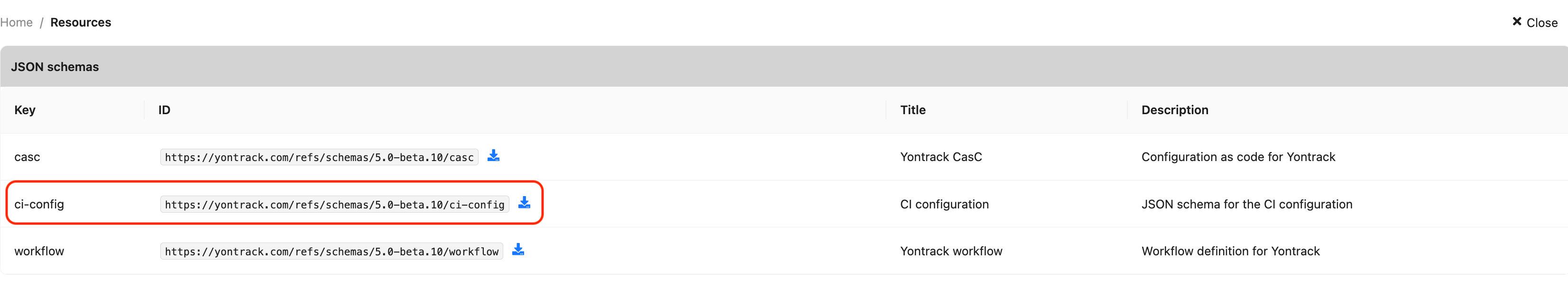 Json Ci CI Configuration - Yontrack 5.1.0 documentation