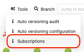 Subscription menu