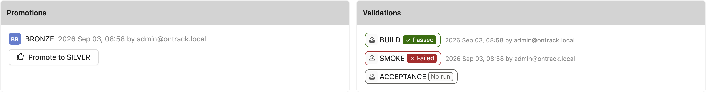 The build inspector of the Pipeline view