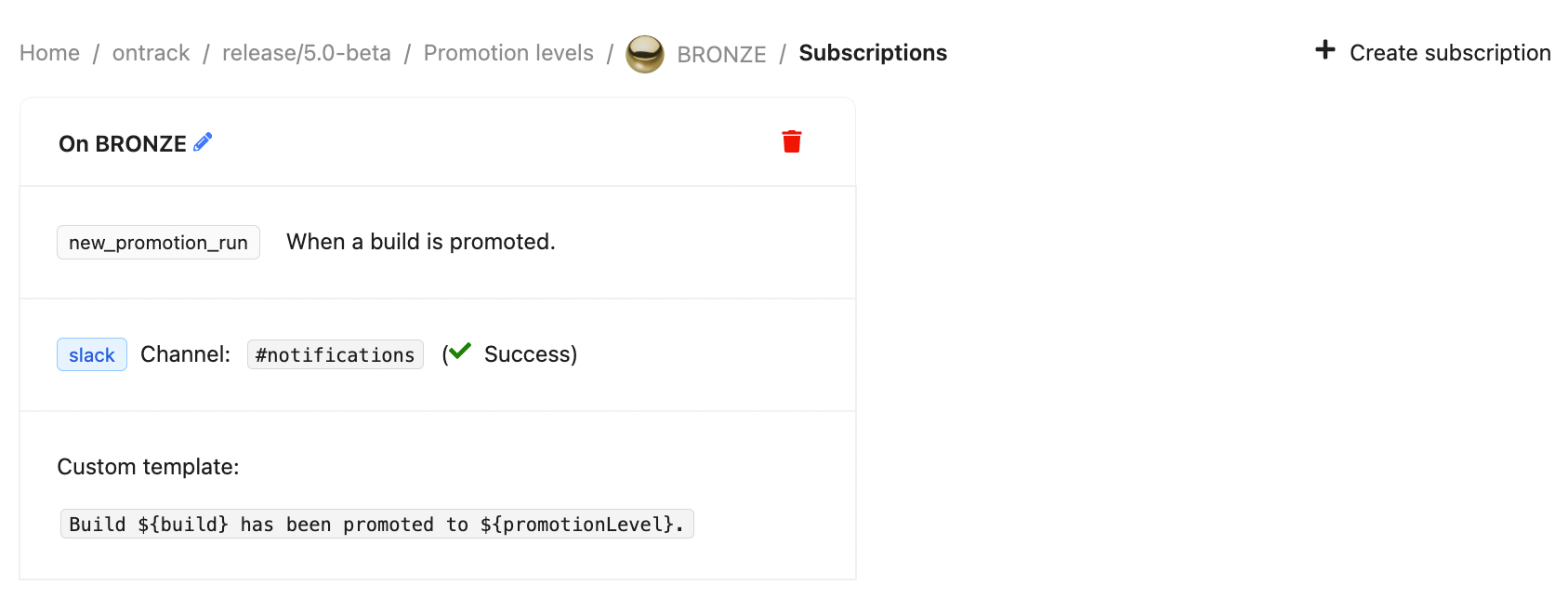 List of subscriptions